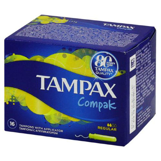 Тампони гігієнічні Тampax (Тампакс) compak regular №16